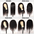 Extensões de cabelo por atacado perucas perucas de cabelo humano para mulheres negras 20 polegadas 210% de renda reta Fronteiro